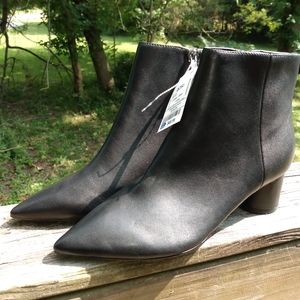 Calvin Klein Black Zip Side Ankle Boots
